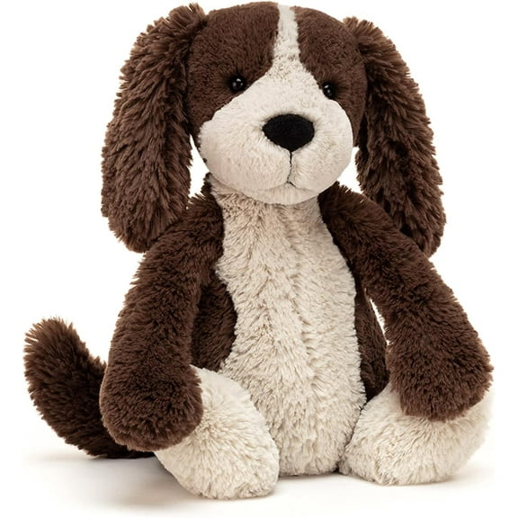 Jellycat Bashful Fudge Puppy Stuffed Animal, Medium 12 - Dogs & Puppies Plush Toy - Classic Children's Gift