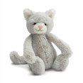 thumbnail image 1 of Jellycat Bashful Grey Kitty Stuffed Animal, Medium, 12 inches, 1 of 4