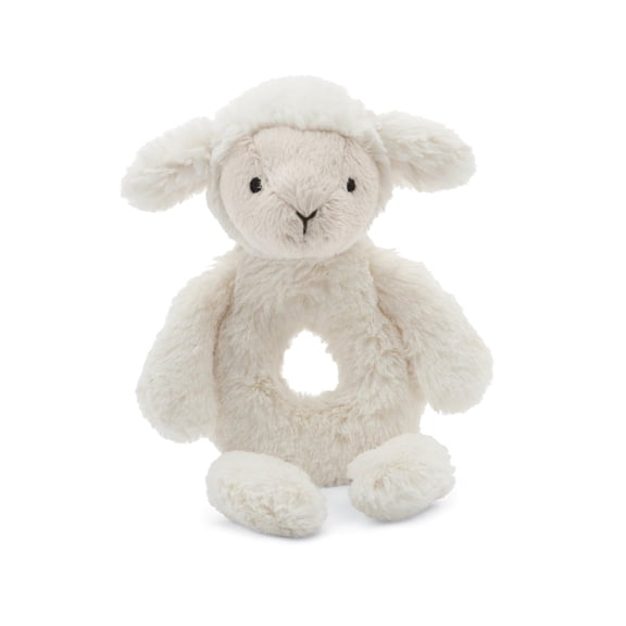 Jellycat Bashful Lamb Soft Plush Baby Toy Ring Rattle
