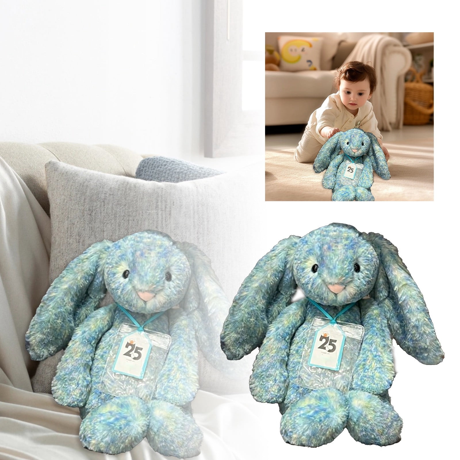Jellycat Bashful Luxe Bunny Azure Plush toys, birthday gifts, holiday ...