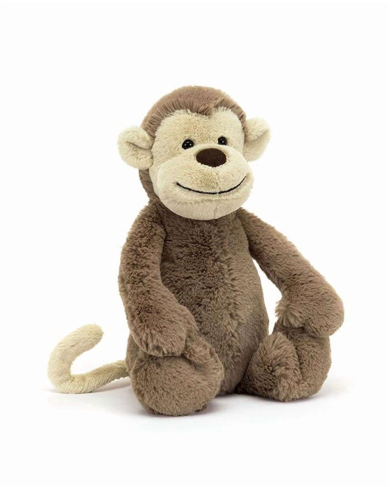  Bashful Ｍonkey Jellycat Bashful Monkey Stuffed Animal, 12 inches | Soft Plush
