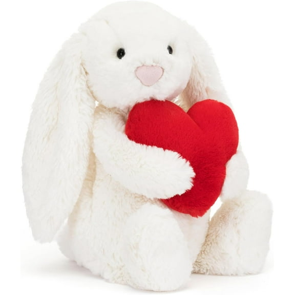 Jellycat Bashful Red Love Heart Bunny Stuffed Animal, Medium 12 inches | Rabbit & Bunny Plush Toy | Classic Children's Gift | Valentine's Day Gift
