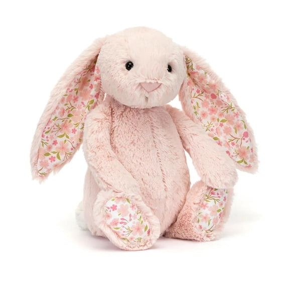 Jellycat Blossom Blush Bunny 'Cherry' Stuffed Animal, Small 7.1 inches | Pink Floral Rabbit Plush Toy | Cute Kids' Gift