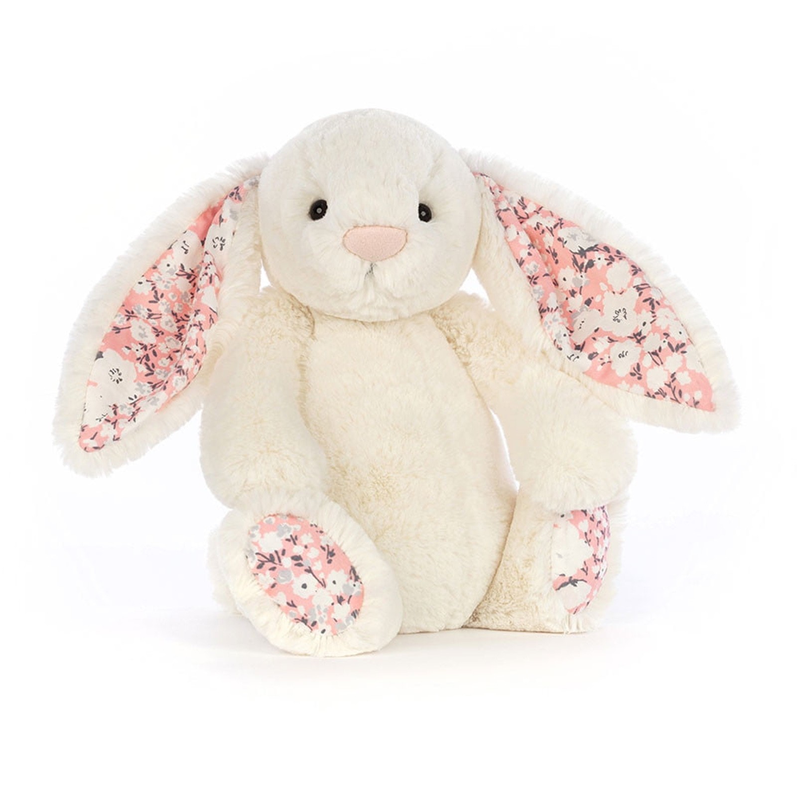 Jellycat Blossom Cream Bunny 'Cherry' - Stuffed Animals Easter Bashful Bunnies Toys Gifts - White, 8.27in