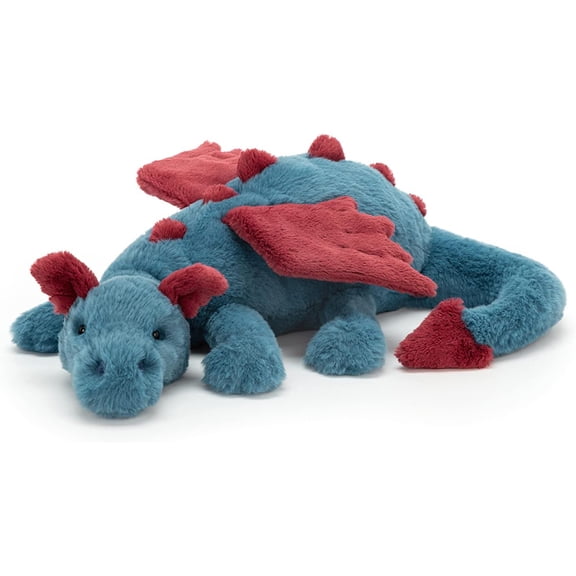 Jellycat Dexter Dragon Stuffed Animal, Large 19 inches - Mythical Plush Toy - Classic Children's Gift