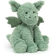 Jellycat Fuddlewuddle Dragon Stuffed Animal, 9 inches - Mythical Plush Toy - Classic Childrens Gift