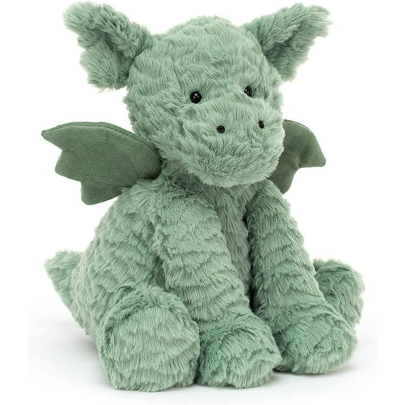 Jellycat Fuddlewuddle Dragon Stuffed Animal, 9 inches - Mythical Plush Toy - Classic Children's Gift