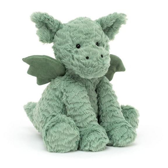 Jellycat Fuddlewuddle Dragon Stuffed Plush Animal Toy, Cute Soft Plush Dragon Toy , Bedtime Friend Christmas Gifts for Girls Boys Kids Children, 12.6 Inch Green