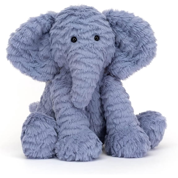 Jellycat Fuddlewuddle Elephant Stuffed Animal, Medium 9 inches - Elephant Plush Toy - Classic Children's Gift