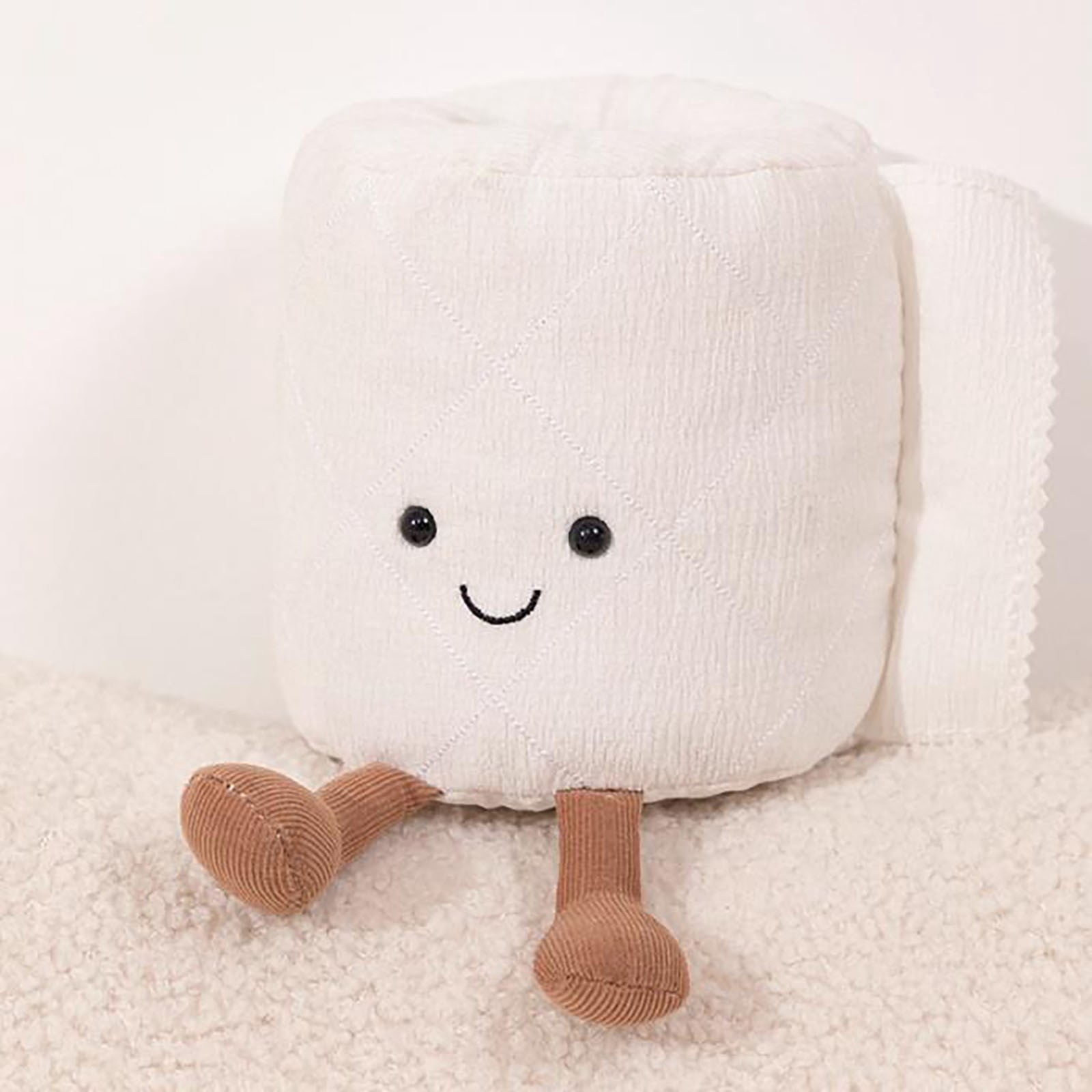 Jellycat Funny Toilet Paper Shaped Pillow Cute Pillows for Couch, Weird