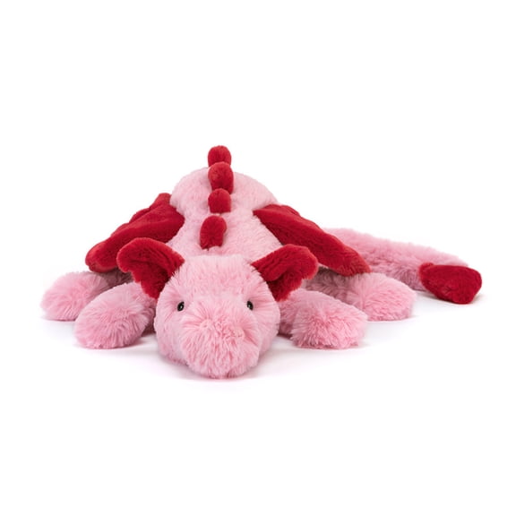 Jellycat Heart Dragon Stuffed Animal, Medium 19.7 inches - Valentine's Limited Edition Mythical Plush Toy - Romantic Children's Gift