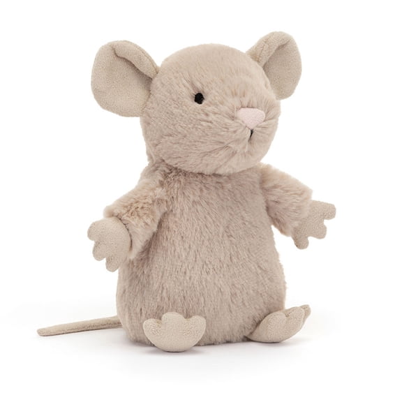 Jellycat Nippit Mouse Stuffed Animal, 5.5 Inch, Soft Plush Toy for Kids, Cute Mouse Plushie Gift for Baby, Toddler, Children & Adults