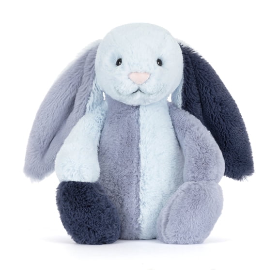 Jellycat Puddlesea Bunny Medium Soft Patchwork Ocean Blue Plush Rabbit