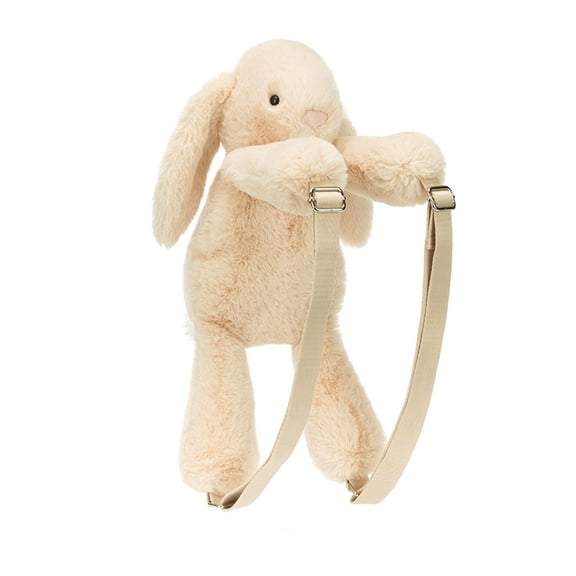 Jellycat Smudge Rabbit Backpack, 16.9 Inch Ultra-Soft Plush Stuffed Animal Backpack for Kids & Adults