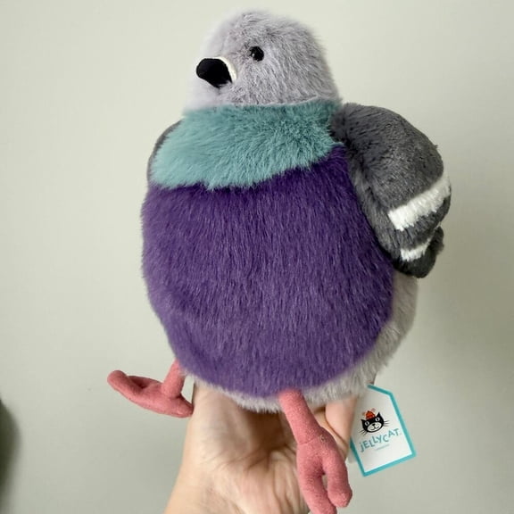 Jellycat Strutton Pigeon Limited Edition Plush Bird, London Selfridges Exclusive Purple Pigeon Stuffed Animal