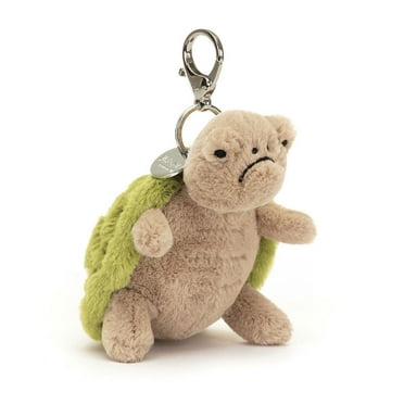 Jellycat Timmy Turtle Plush Keychain Bag Charm - Cute Stuffed Animal Accessory for Kids & Adults Timmy Turtle Bag Charm