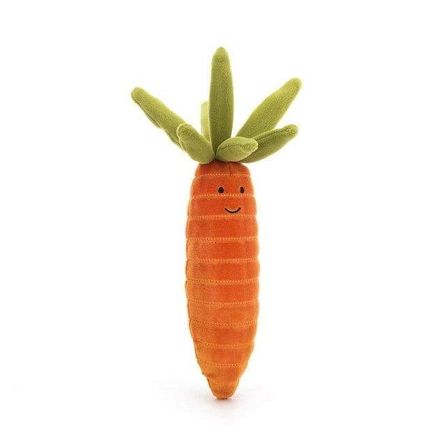 Jellycat Vivacious Vegetable Carrot Plush - Soft Stuffed Collectible Decor, Cuddly Home Accessory, Unique Gift for Adults Food Drink - Vivacious Vegetable Carrot