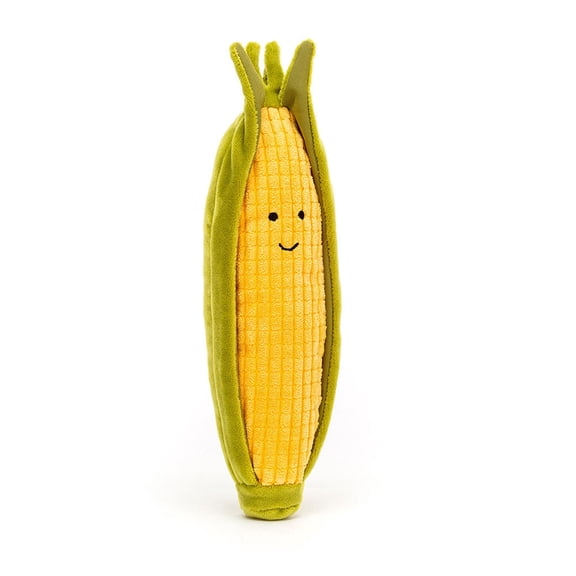 Jellycat Vivacious Vegetable Sweetcorn Stuffed Toy, 8 inches | Vegetable Plush | Great Gift Idea