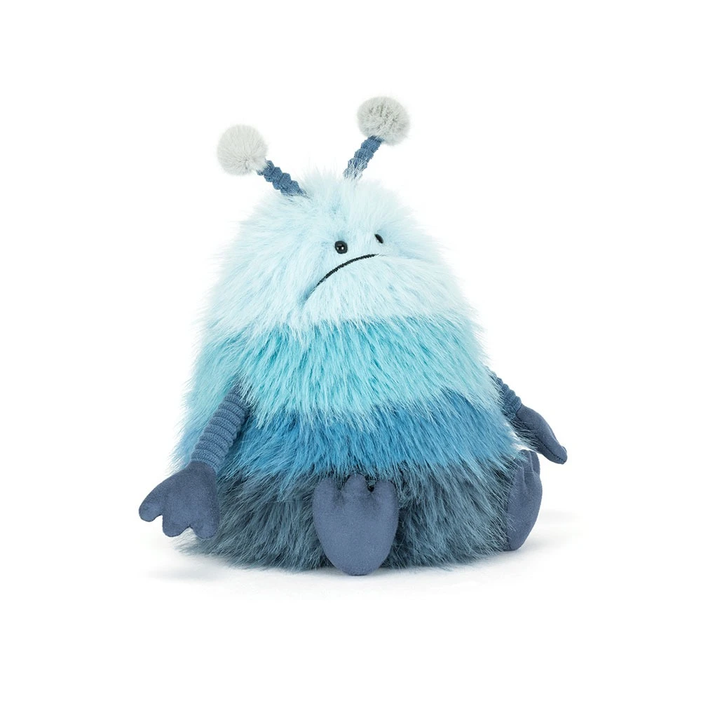 Jellycat Zumblebi Alien Soft Toy, 9.1 inch, Fluffy Blue Ombre Plush Alien Stuffed Animal with Pom-Pom Antennae
