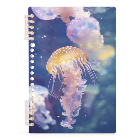 Jellyfish Are Underwater Spiral Journal Notebook College Ruled Notebook 8.3" x 5.7" A5 Lined Thick Paper Page