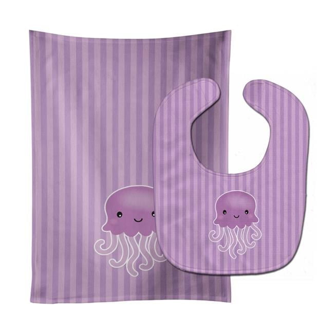 Jellyfish Baby Bib & Burp Cloth