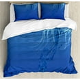 thumbnail image 1 of Jellyfish Duvet Cover Set Queen Size, Blue Spotted Jelly Fish Aquarium Life Marine Animals Ocean Predator in the Deep Water, Decorative 3 Piece Bedding Set with 2 Pillow Shams, Blue, by Ambesonne, 1 of 3