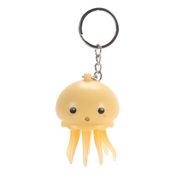 Jellyfish Figure Keychain Funny Glowing and Sound Toy Keychain Unique Keyring for Teens Kids Keyholder