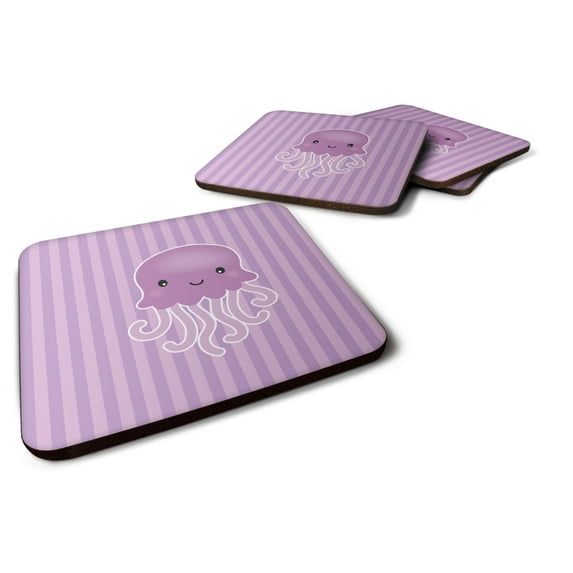 Jellyfish Foam Coaster Set of 4