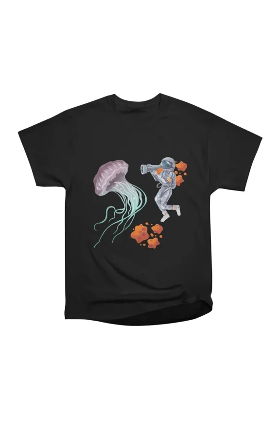 Jellyfish Galaxy Outer Space Astronaut T-Shirt Tee Gift For Him Merch For Her Apparel For