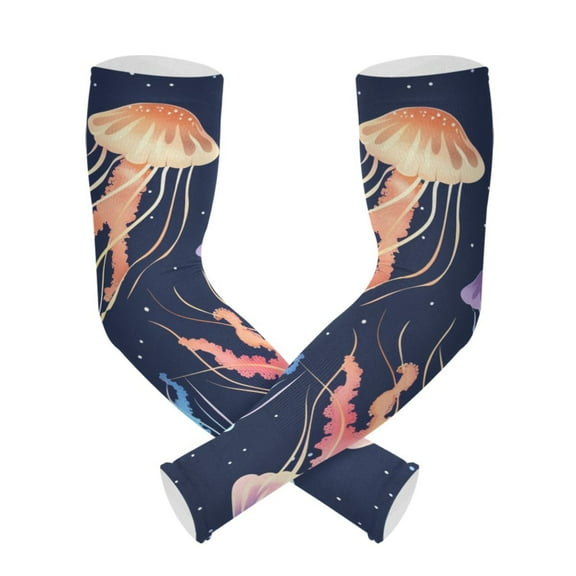Jellyfish Gardening Sleeves UV Sun Protection Cooling Arm Sleeves Anti-Scratch Farmers Sleeves for Women Men