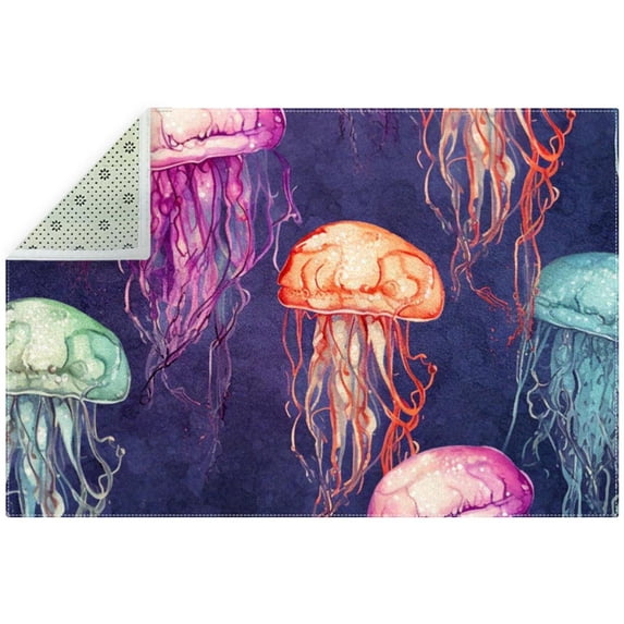 Jellyfish High-Quality Polyester Right-Angle Floor Mat for Home Decor and Comfort - Soft and Durable Carpet for Living Room and Bedroom - Rug for Cozy Atmosphere - 200x300 cm