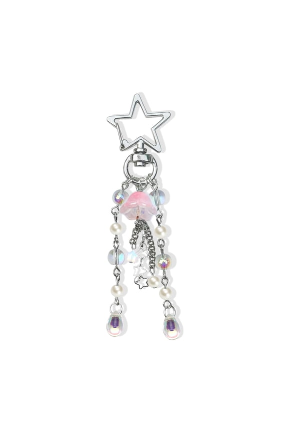 Jellyfish Keychain,Cute Y2K Car Keychains for Women Charms Purse Accessories Star Jelly Decor (Blue)