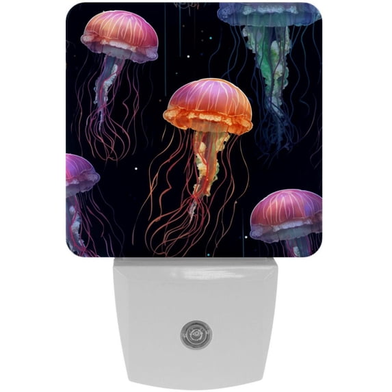 Jellyfish LED Square Night Light - Energy Efficient and Stylish Illumination for Bedrooms and Hallways - 200 Characters