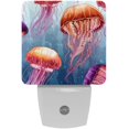 thumbnail image 1 of Jellyfish LED Square Night Lights - Bright, Energy-Efficient Luminaires for Tranquil Nights - Set of 2, 200 Characters, 1 of 6