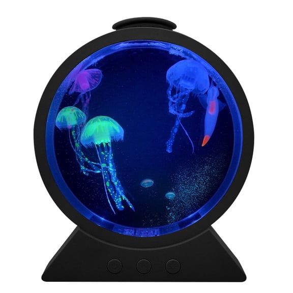 Jellyfish Lamp USB Plug in Unique Circular Jellyfish Lamp, LED Color Changing Jellyfish Aquarium with Speed Control and 8 Light Modes, Home Office Mood Light, Unique Gift Idea, Perfect for