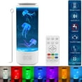 Jellyfish Lava Lamp Bluetooth Speaker, LED Jellyfish Night Light with 7 Color Changing, Mood