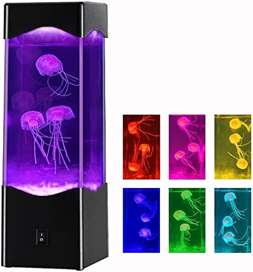 Jellyfish Lava Lamp,MultiColor Jellyfish Aquarium Tank Lamp,USB