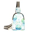 thumbnail image 1 of Jellyfish Leaves Crossbody Bags Backpack Chest Bag Shoulder Bag Waist Bag for Outdoor Travel Hiking Fitness Cycling, 1 of 7