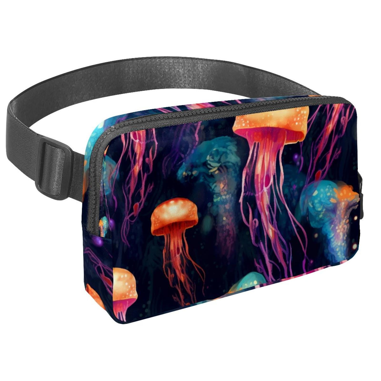 Jellyfish Lightweight Adjustable Crossbody Bag Fanny Pack Running Belt Extension Strap Unisex