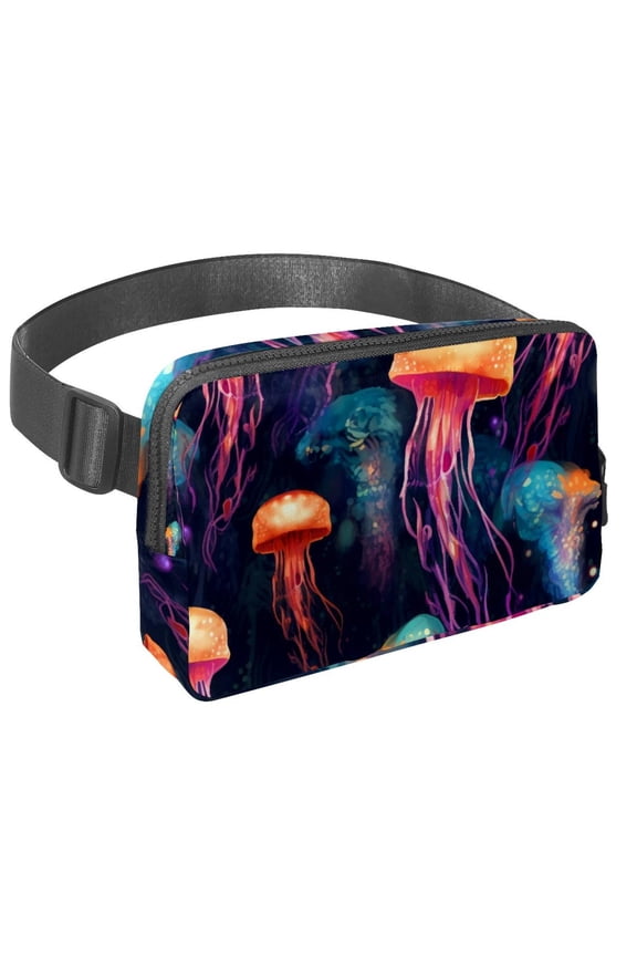 Jellyfish Lightweight Adjustable Crossbody Bag Fanny Pack Running Belt Extension Strap Unisex