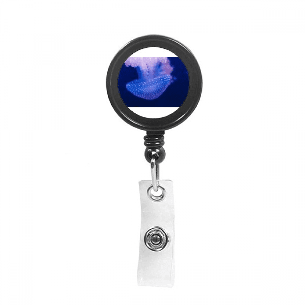 Jellyfish Marine Organism Tropical Sea Retractable Keychain Badge Holder ID Badge