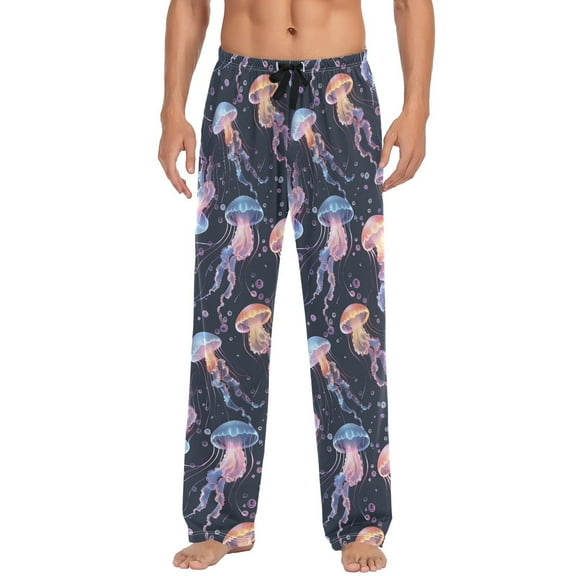 Jellyfish Men's Pajama Pants with Pocket Lounge Pants Pajama Sleep Pant Pj Comfortable