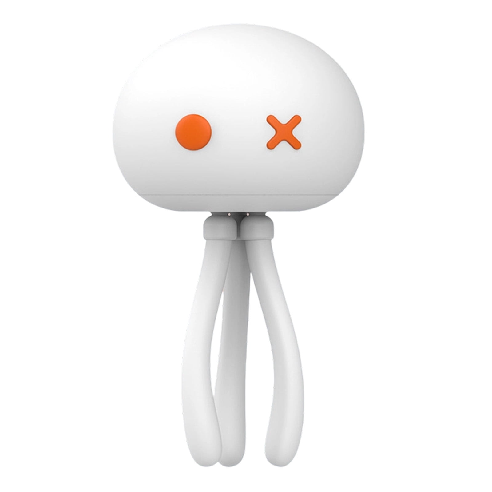 Jellyfish Night Light for Kids Bed Frame - Room Decor & Special Cute Funny Gifts, Rechargeable Baby Nursery Lamp with Soft Silicone Touch Control, Flexible Tentacles,White