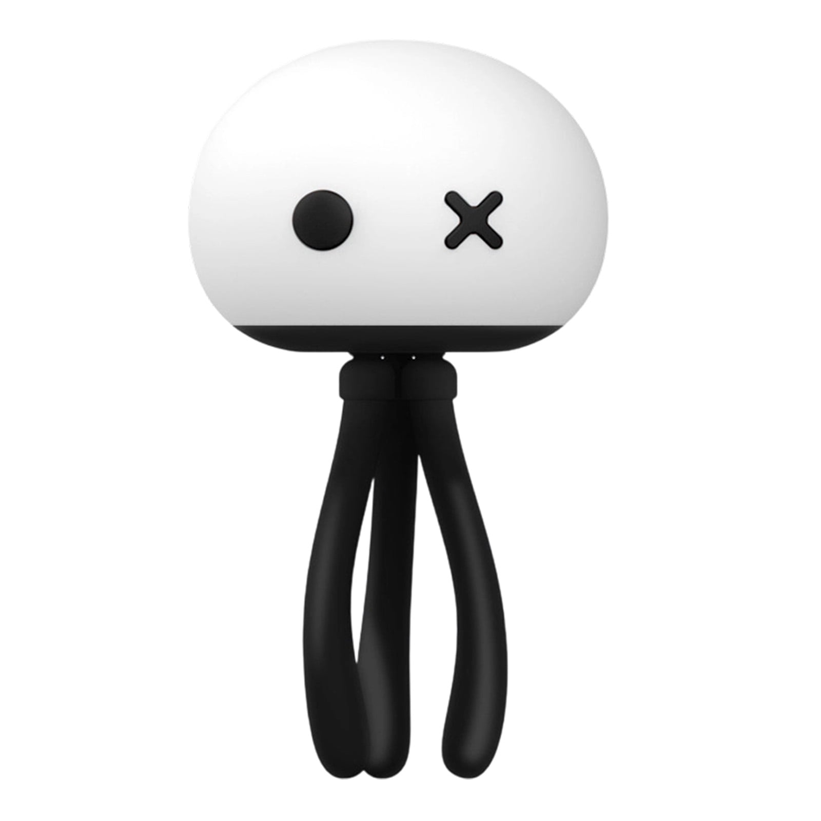 Jellyfish Night Light for Kids Bed Frame - Room Decor & Special Cute Funny Gifts, Rechargeable Baby Nursery Lamp with Soft Silicone Touch Control, Flexible Tentacles,Black