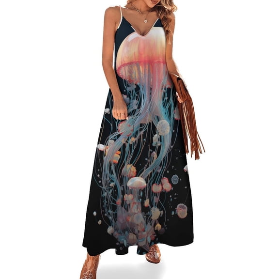 Jellyfish Ocean Style Fine Art Sleeveless Dress Summer Dress Woman 2025