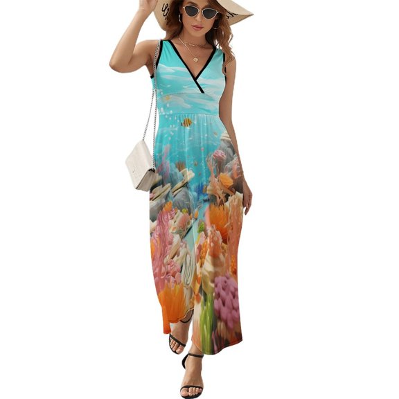 Jellyfish Ocean Style Pattern Design Sleeveless Dress Summer Clothes for Women Women's Clothing 2025