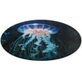 thumbnail image 1 of Jellyfish Ocean Style Round Rugs -Washable Non-Slip Small Round Area Rug Throw Soft Circle Rugs for Bedroom, Modern Print Indoor Carpet for Entryway Sofa Living Room, 1 of 7