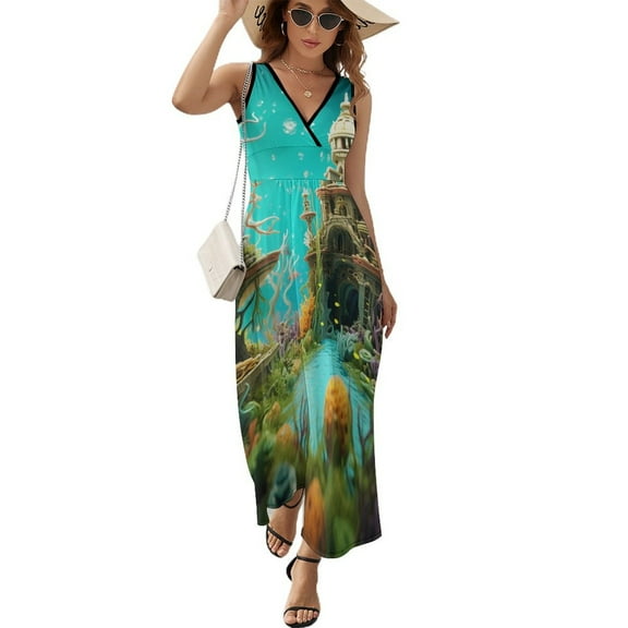 Jellyfish Ocean Style Sleeveless Dress Female Clothing Dress Women Summer 2025 Dress
