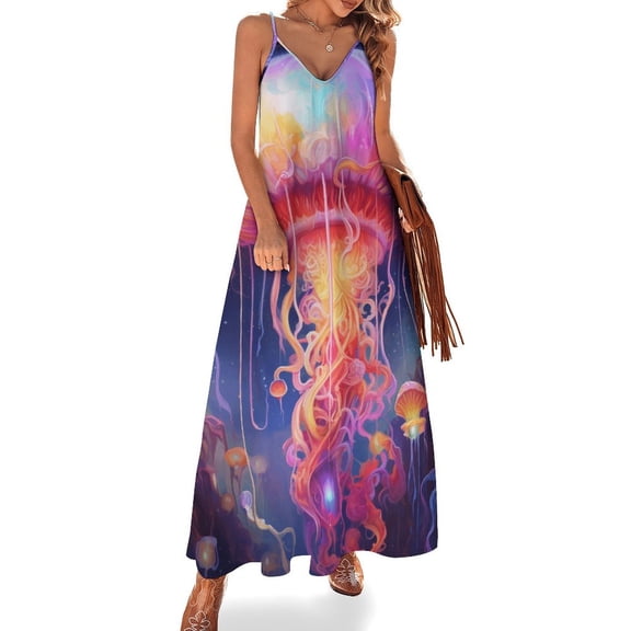 Jellyfish Ocean Style Sleeveless Dress Women's Luxury Party Dress Birthday Dresses for Women