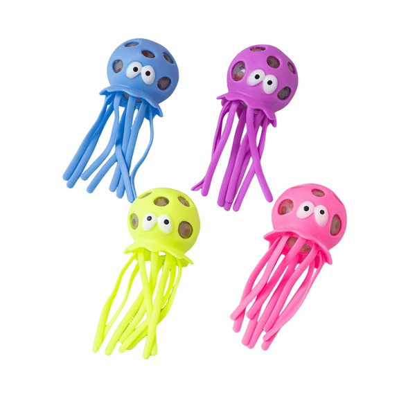Jellyfish Octopus Squeeze Ball Stress Relief Slow Rising Bead Filled Sensory Figurine Random Color for Adults Office Desk Decor